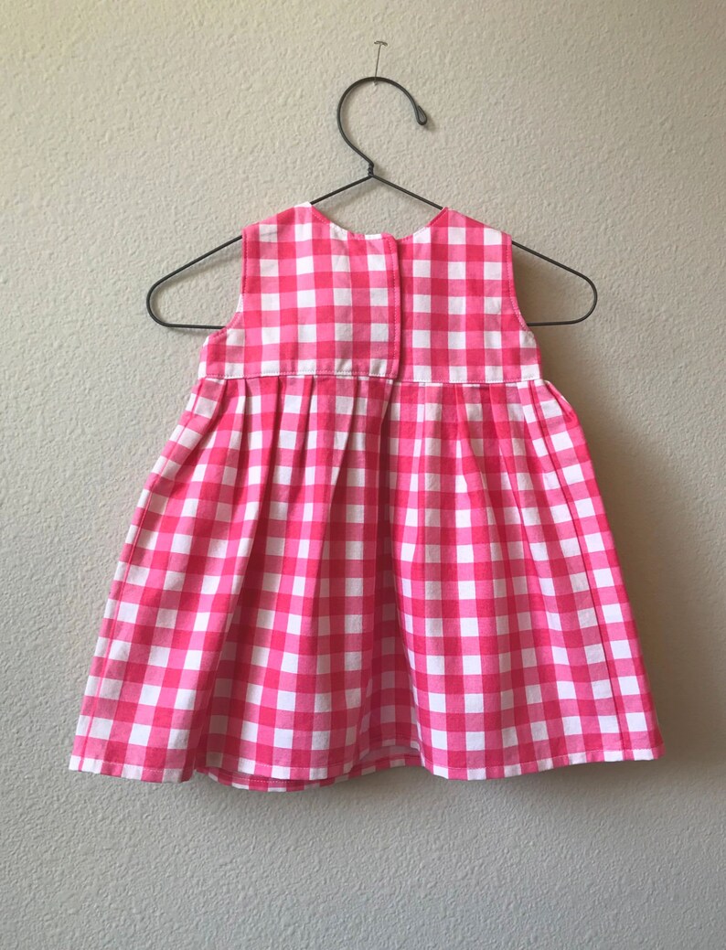 Pink Gingham Dress Toddler Dress Birthday Party Outfit Baby Etsy
