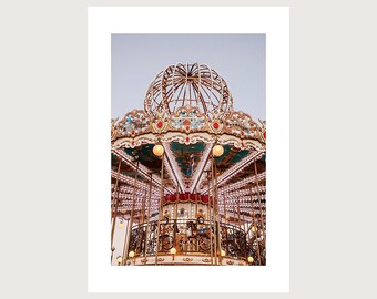 Paris Carousel, Photography Print, Paris home decor, Nursery wall art