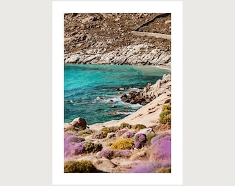 Greece Mykonos Photography Beach Print, Greek Islands home decor, wall art