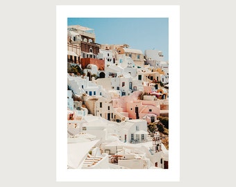 Greece Oia Santorini Photography Print, Greek Islands home decor, wall art