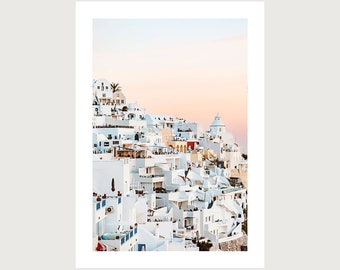 Greece Oia Santorini Sunset Photography Print, Greek Islands home decor, wall art