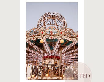 Parijse carrousel, fotografie-print, interieur Parijs, kunst aan de muur kinderkamer