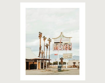 California Photography Print, Royal Hawaiian Hotel, Abandoned Motel, home decor, wall art