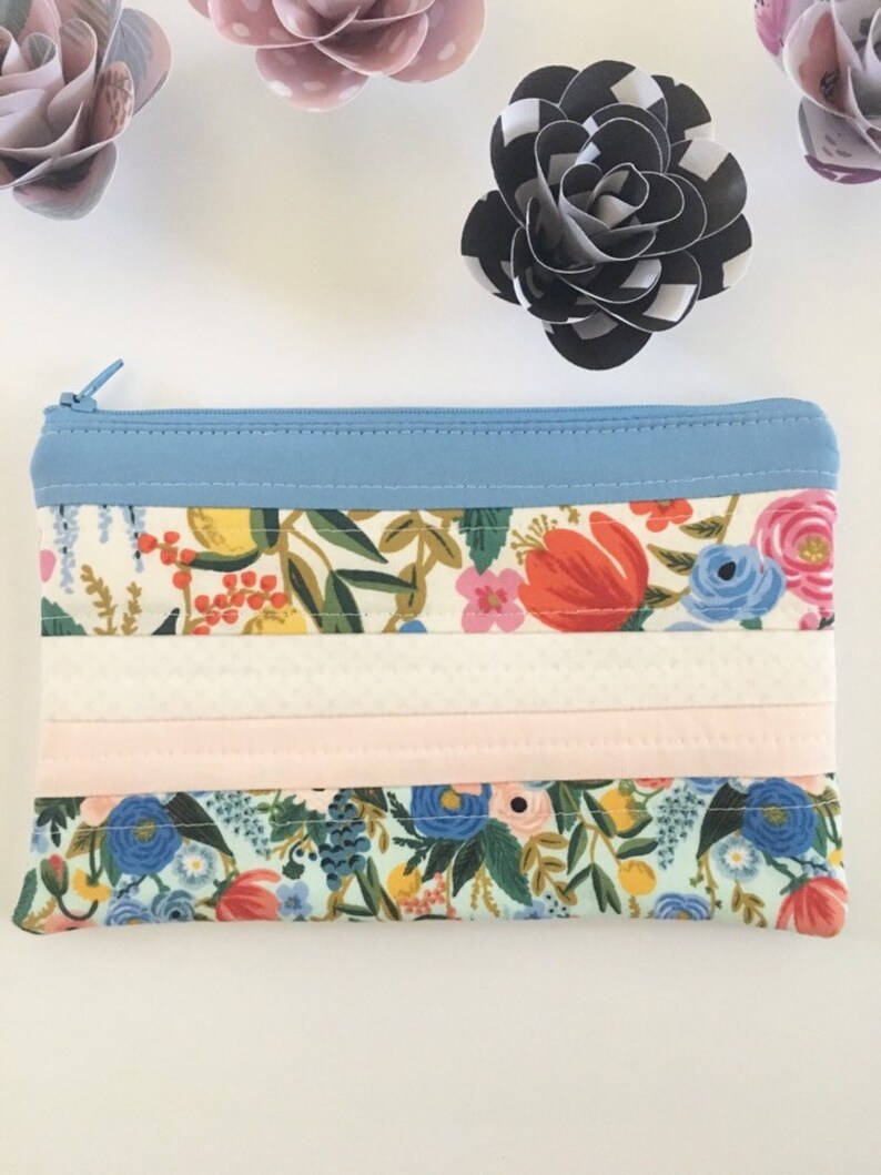 Rifle Paper Co Zipper Pouch Rifle paper co pouch. 8 x 5 Lined Zipper Pouch Scrappy quilted zipper pouch