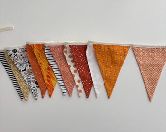 Fall Fabric Pennant Banner: 5-Foot Autumn Bunting