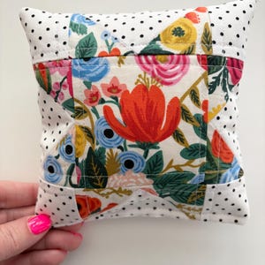 MINI Decorative Pillow. Quilted Mini RPC Pillow. Rifle Paper Co. Tiered Tray decor. Tiered Tray pillow. 5.5 inch mini decorative pillow.