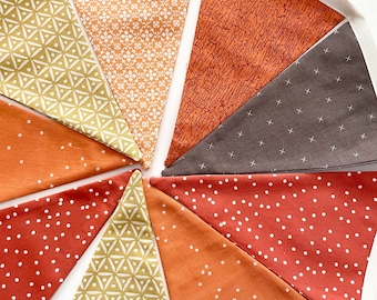 Fall Fabric Pennant Banner: Autumn Colors, 5-Foot Bunting