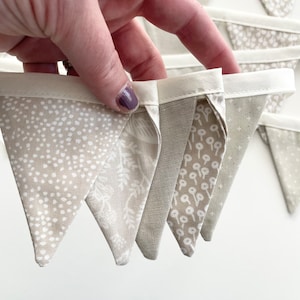 MINI Rifle Paper Co. Neutral Banner. Linen Bunting. Rifle Paper Co Neutral RPC Banner. Neutral mini banner. Neutral rifle paper.