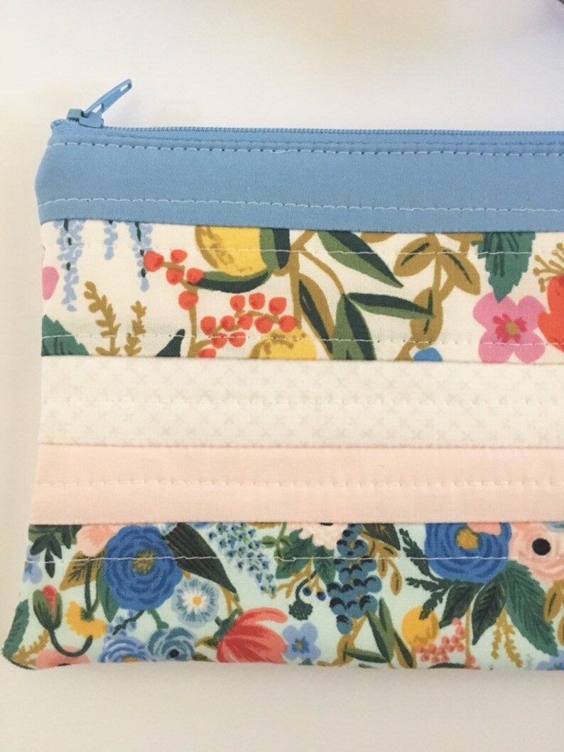 Rifle Paper Co Zipper Pouch Rifle paper co pouch. 8 x 5 Lined Zipper Pouch Scrappy quilted zipper pouch