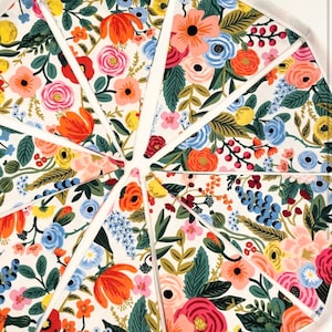 Rifle Paper Co. Floral Fabric Banner, 5ft Garden Party Bunting