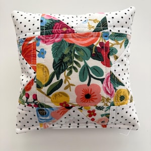 MINI Decorative Pillow. Quilted Mini RPC Pillow. Rifle Paper Co. Tiered Tray decor. Tiered Tray pillow. 5.5 inch mini decorative pillow.