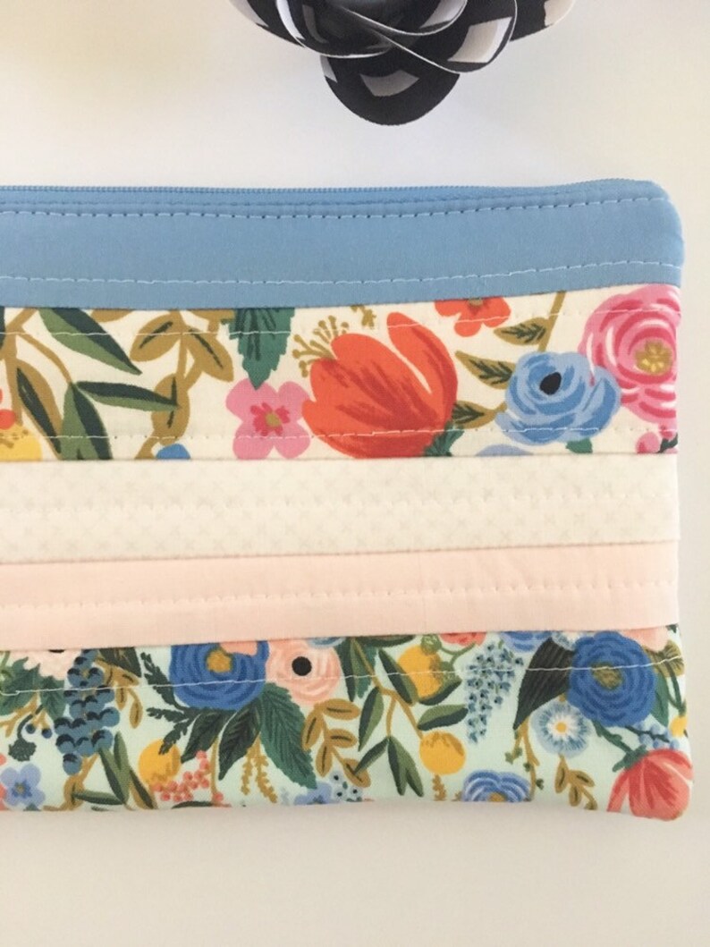 Rifle Paper Co Zipper Pouch Rifle paper co pouch. 8 x 5 Lined Zipper Pouch Scrappy quilted zipper pouch