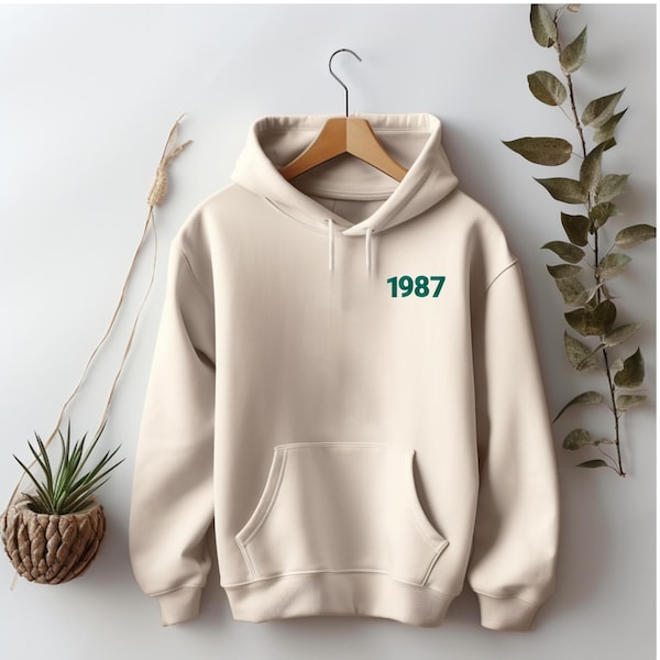 Custom Embroidered Birth Year Hoodie – Unisex Era Celebration BCL Embroidery