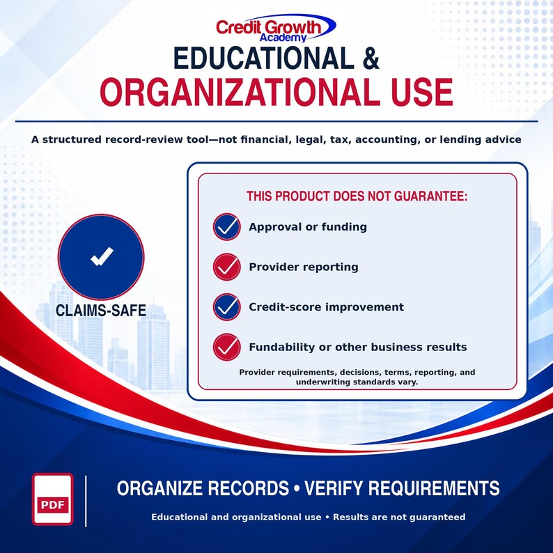 CGA educational-use limitation graphic listing outcomes the BCEFC product does not guarantee.