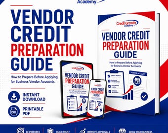 Vendor Credit Preparation Guide PDF, Net 30 Vendor Checklist, Business Credit Planner, Vendor Account Worksheet, Digital Download