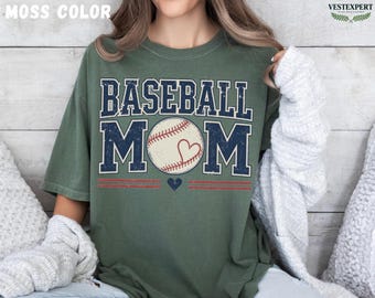 Komfort Farben Liebe Softball Shirt, Retro Softball Mama T-Shirt, süße Spieltag Grafik, Softball Mama süßes Geschenk, Mannschaftssport T-Shirt, für Sie