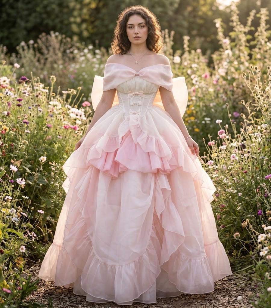 light pink renaissance dress Renaissance Gown Ballet Pink