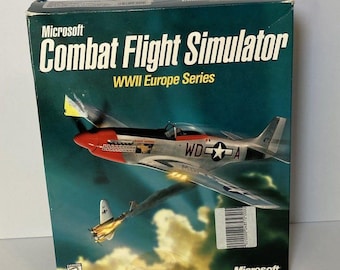 Vintage Microsoft Combat Flight Simulator WWII Europe Series CD-ROM