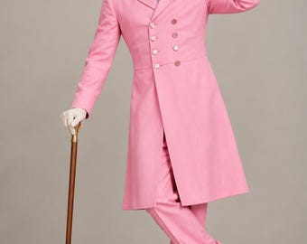 Costume da uomo con frac rosa / Abito da domatore vittoriano