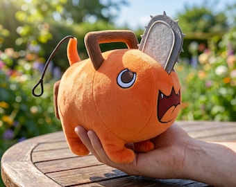 Pochita Plush Stuffed Animal, Chainsaw Man Anime Toy, Kawaii Dog Doll Room Decor, Creepy Cute Manga Fan Gift