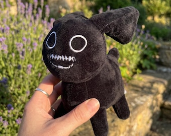 Black Gubby Plush Toy Dark Forsaken Character Stuffed Animal Cute Creepy Roblox Horror Game Fan Gift Kawaii Rabbit Doll 20cm