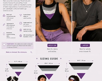 Asexual Flag Bandana, LGBTQ+ Pride Accessory, Pet Pride Bandana, Pride 2026 Outfit