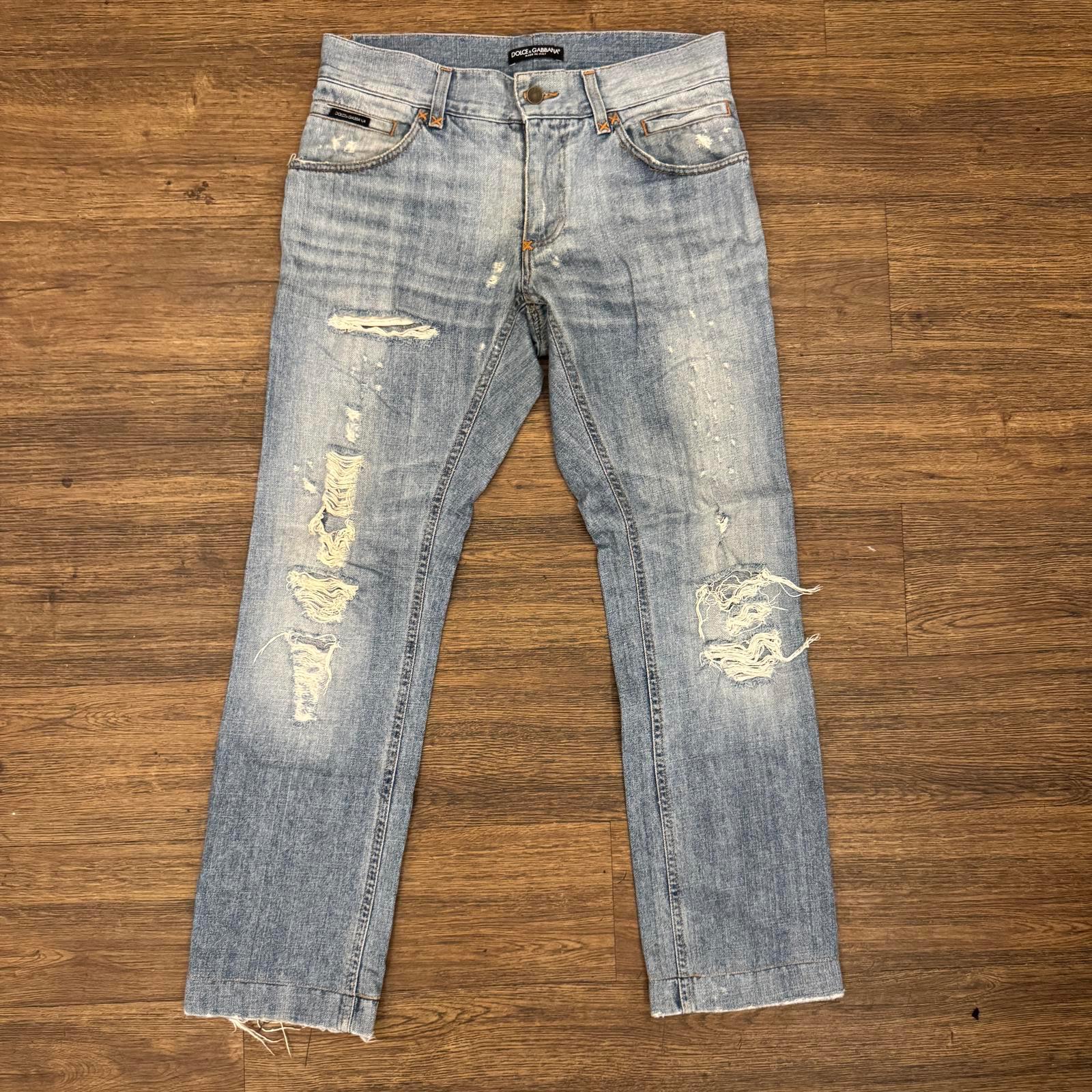 DOLCE&GABBANAGABBANA未使用に近い Dolce Gabbana Ripped Jeans - Etsy