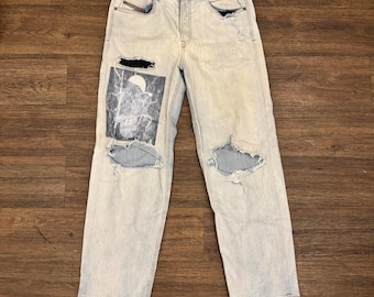 Jean Diesel délavé à imprimé