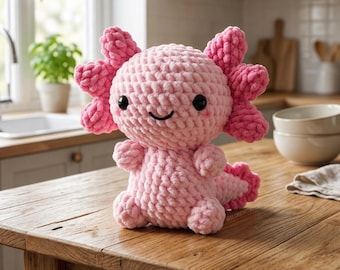 Axolotl Crochet Pattern : Amigurumi Axolotl Plushie PDF Download