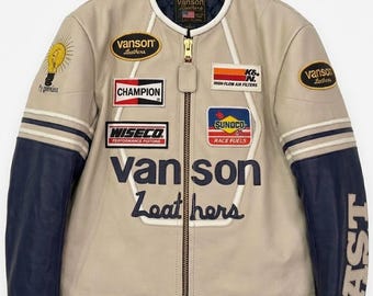 Cuir Vanson Star, manteau de moto en cuir de vachette pour hommes, style motard rétro Cafe Racer