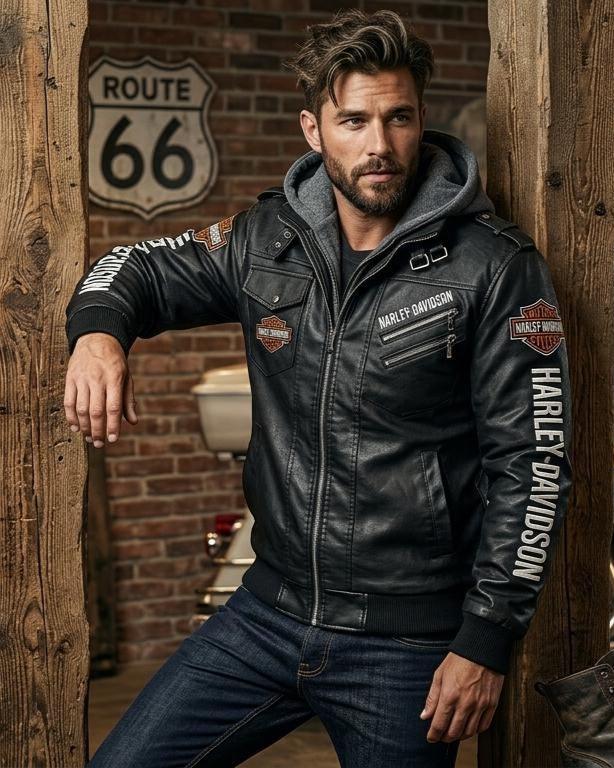 Mens Xl Leather Harley Davidson Jacket - Etsy