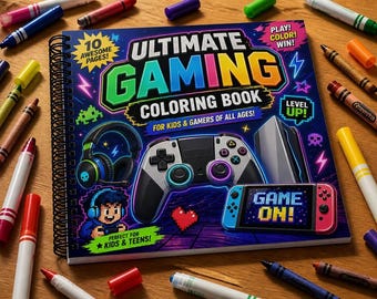 Libro para colorear de videojuegos para imprimir / Páginas para colorear de videojuegos