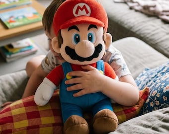 Peluche de Mario, peluche de Super Mario, muñeco de héroe de 25 cm, regalo ideal para niños gamers - Película Super Mario Galaxy