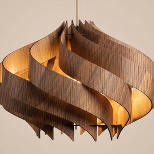 Walnut Pendant Light - Scandinavian Design Charm
