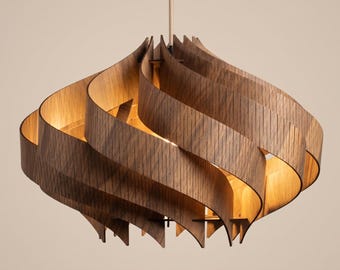 Lámpara colgante de nogal: encanto del diseño escandinavo