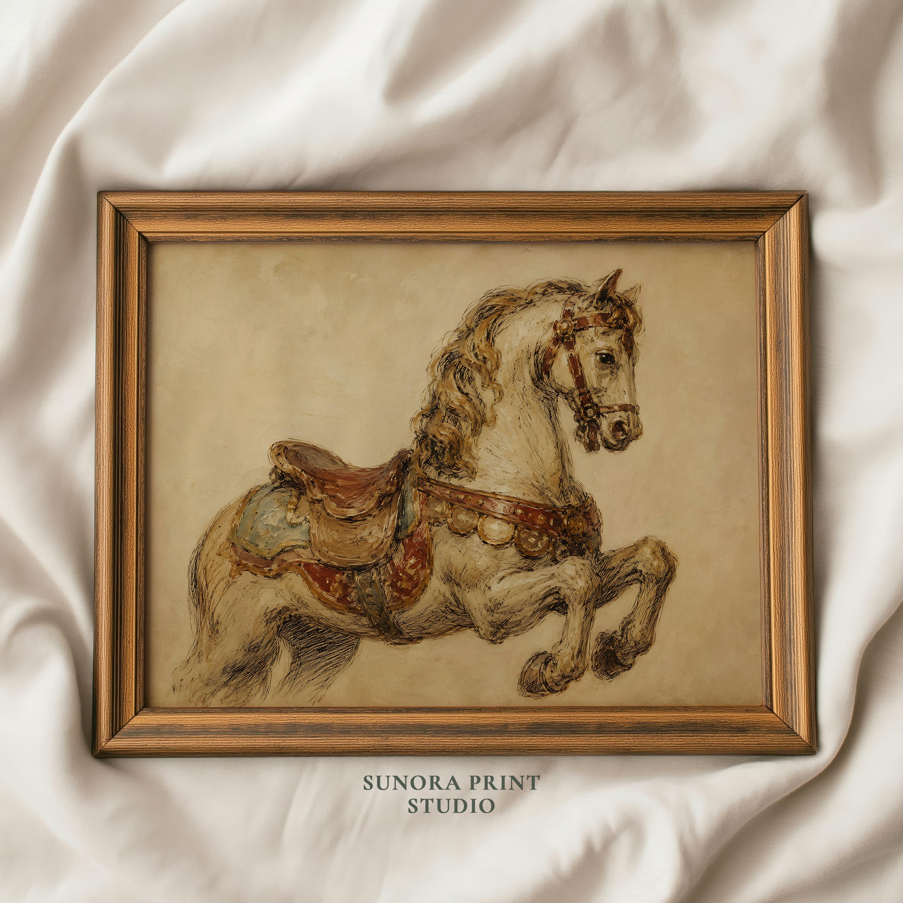 Antique carousel horse - Etsy 日本