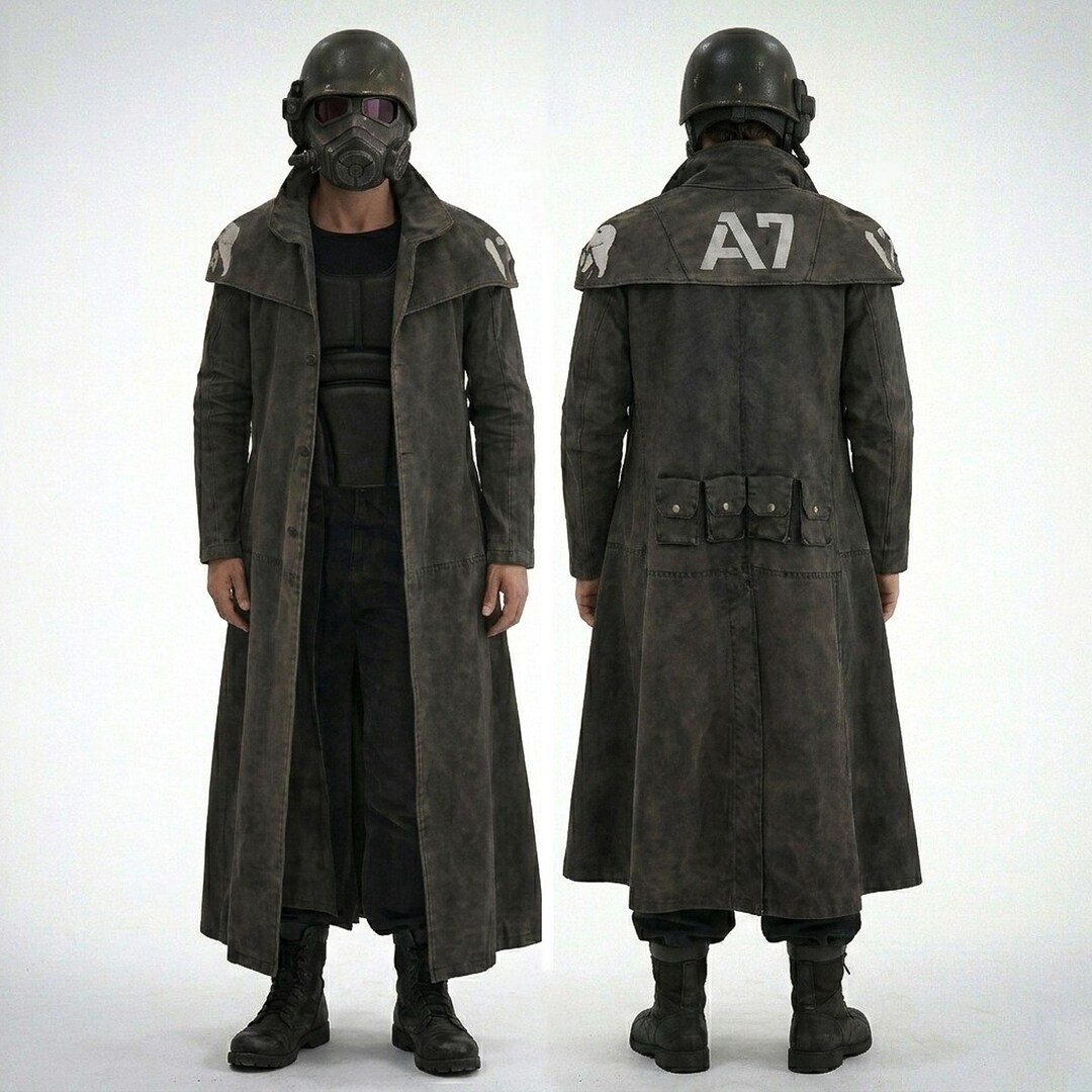 Duster Mask Ranger Reject Fallout New Vegas NCR Ranger Duster Coat, Veteran Ranger A7 Canvas Coat ...