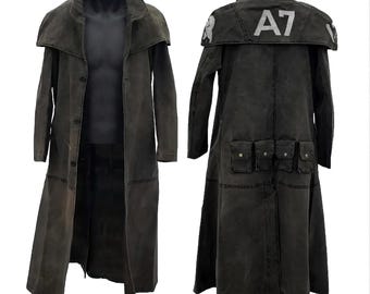 Fallout New Vegas Ranger Duster, NCR Veteran Canvas Coat, Post Apocalyptic Cosplay Jacket