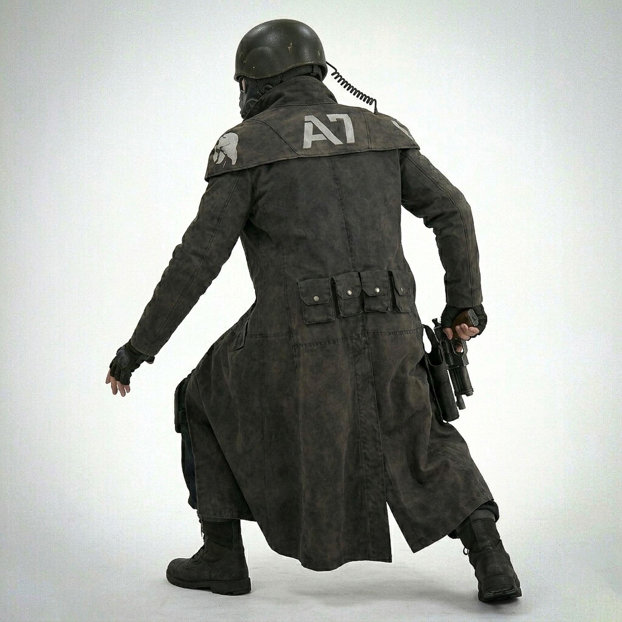 Fallout New Vegas NCR Ranger Duster Coat, Veteran Ranger A7 Canvas Coat ...