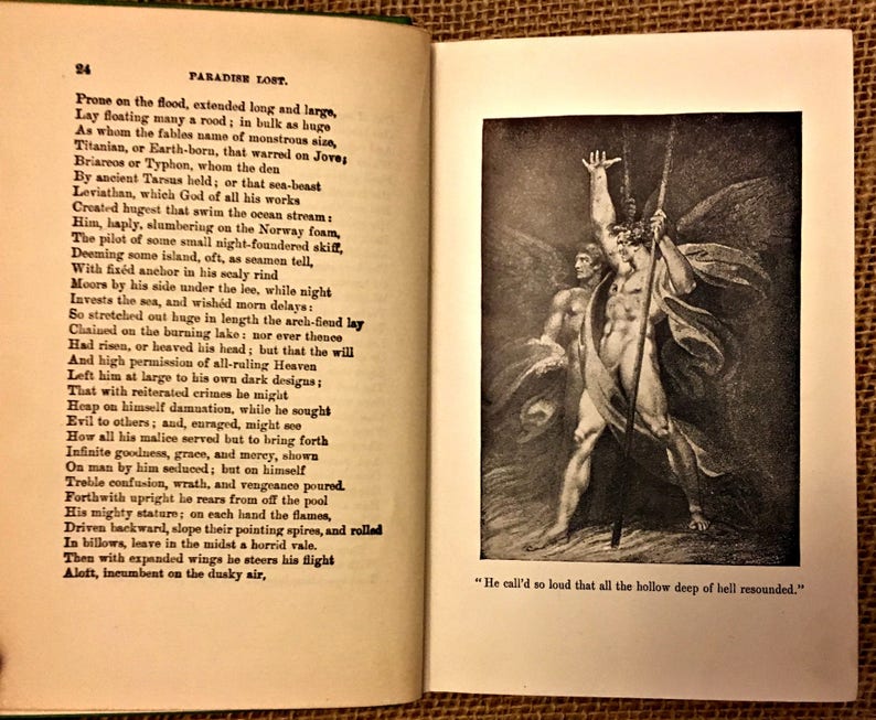 Rare 1890 Edition of Paradise Lost by John Milton | Etsy