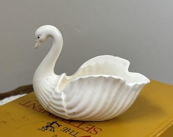 Vintage NAPCO Schwan Schmuckschale aus Keramik | Ringschale, Schminktisch Dekor