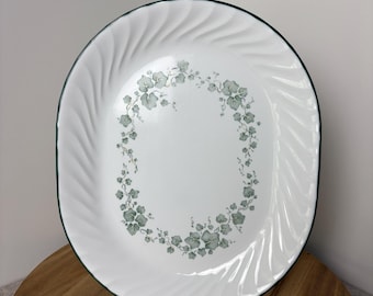 Vintage Corelle Callaway Green Ivy 12" Oval Platter