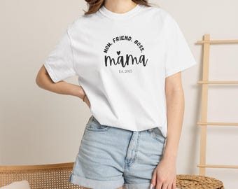 Mama Script Design T-Shirt | Mom Freund Boss Grafik