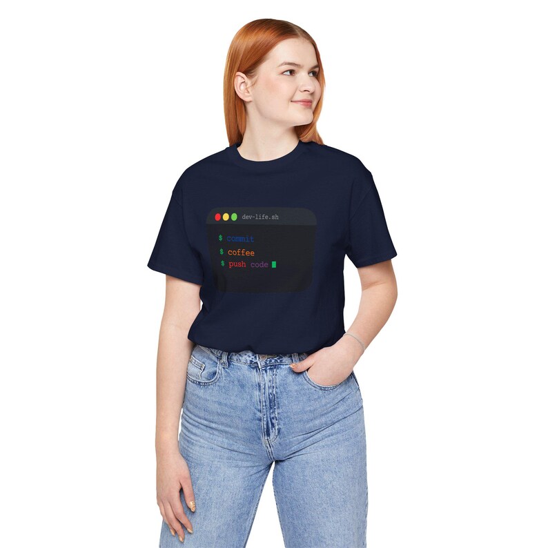 Commit Coffee Push Code Shirt, Programmierer Geschenk, Software Engineer T-Shirt, Programmierer Shirt, Programmierer Geschenk, Git Commit T-Shirt, Programmierer Shirt Bild 5