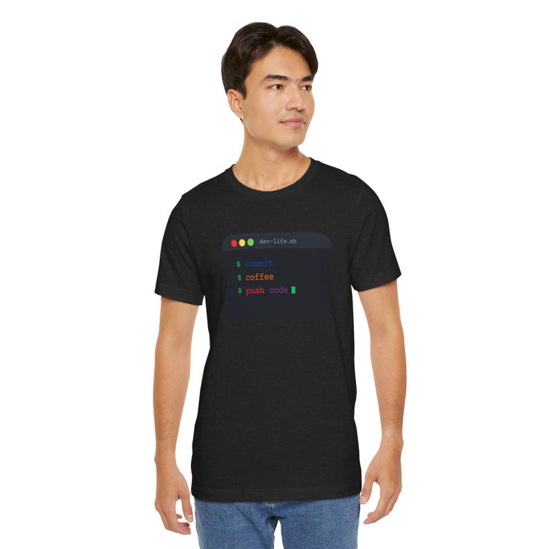 Commit Coffee Push Code Shirt, Programmierer Geschenk, Software Engineer T-Shirt, Programmierer Shirt, Programmierer Geschenk, Git Commit T-Shirt, Programmierer Shirt Bild 8