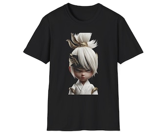 Moderne anime-krijgerkunst | T-shirt Samurai Spirit, stoere Aziatische fantasymode