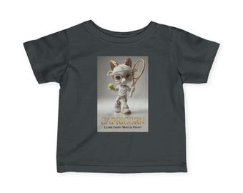 T-shirt Steenbok Jongen Zodiac Tennis Cartoon | Jerseyt-shirt voor baby's en peuters, Climb Every Match Point