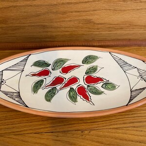 Vintage Artables Canada Large 20.5” Platter, Hand-Painted Debra Cherniawsky-Durrer Studio Art Pottery, Mid-Century Modern Serving Dish