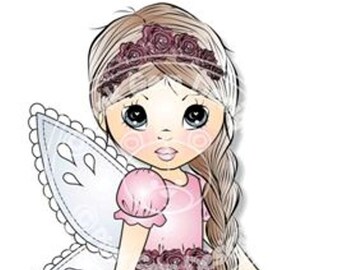 Digital (Digi) Fairy Evie  Stamp. Cute Girl. Girl Birthdays