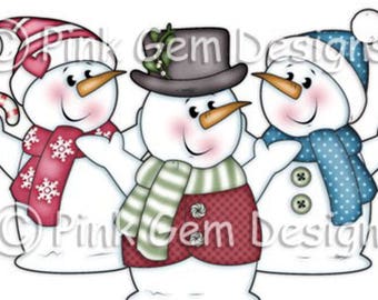 Digi Stamp  'Snowmen' Snowman. Christmas